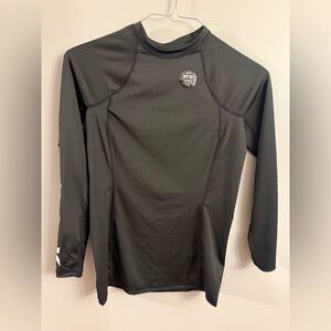 Hurley Boys’ Black UPF 50+ Long Sleeve Rash Guard – Size Large